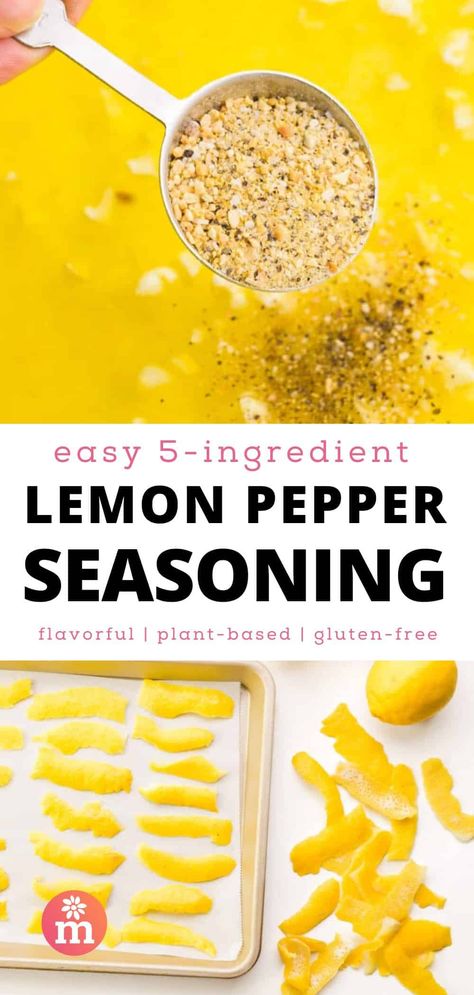 Lemon Pepper Seasoning Recipe, Dried Lemon Zest, Roasted Veggies In Oven, Lemon Seasoning, Pepper Seasoning, Vegan Keto Recipes, Vegan Grilling, Lemon Pepper Seasoning, Seasoning Recipe