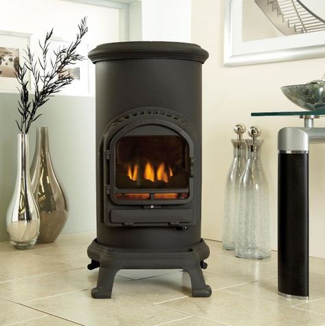 The Best Small Gas Stoves | Direct Stoves Resources Black Gas Stove, Small Gas Stove, Conservatory Decor, Portable Gas Stove, Portable Fireplace, Stoves For Sale, Pot Belly Stove, Stove Heater, Portable Stove