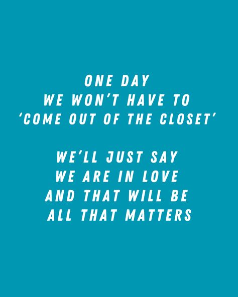 #lgbtq #lgbt #lgbtpride #pride #pridemonth #loveislove #lovewins #lgbtcommunity #queer #gay #gayboy #gaygirl #gaylove #gaylife #lesbian #bisexual #bi #trans #transgender #nonbinary #dragqueen Coming Out Quotes, Coming Out Of The Closet, Outing Quotes, Self Quotes, Coming Out, One Day, Vision Board, Quotes, Quick Saves