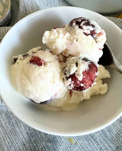 Cherry Garcia Ice Cream, Cherry Garcia, Ninja Ice Cream Recipe, Sorbet Ice Cream, Cherry Ice Cream, Raspberry Ice Cream, Creamy Recipes, Ice Cream Ingredients, Ninja Creami