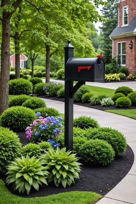 Elevate your curb appeal with these 20 creative mailbox landscaping designs! From flowers to lanterns, get inspired to transform your mailbox area into a beautiful focal point. Click to explore and start landscaping! Cement Diy Garden, Small Home Garden, Creative Mailbox, Mailbox Flowers, Beautiful Mailbox, Mailbox Garden, Mailbox Landscaping, Mailbox Ideas, Diy Garden Ideas