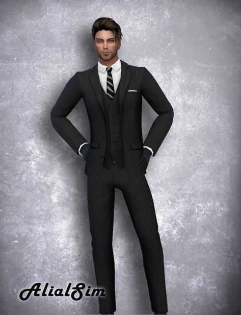 Sims 4 Men Clothing, Sims 4 Stories, Mod Suits, Sims 4 Male Clothes, Kawaii Clothes Goth, King Outfit, Sims 4 Children, Suit Pin, Male Clothes