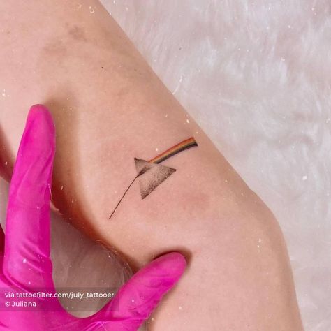 Time Pink Floyd Tattoo, Pink Floyd Tattoo Simple, Pink Floyd Prism Tattoo, Pink Floyd Tattoo Ideas, The Wall Pink Floyd Tattoo, Moon Inspired Tattoo, Dark Side Of The Moon Tattoo, Minimalist Pink Floyd Tattoo, Pink Floyd Inspired Tattoo