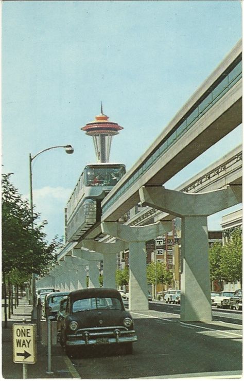 Space Needle, Seattle, 1960s Washington Scenery, Bridges Architecture, Seattle Center, Rainy City, Space Needle Seattle, Evergreen State, Michigan City, Worlds Fair, Pacific Nw