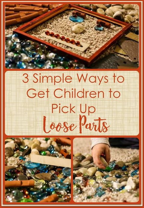 3 Simple Ways to Get Children to Pick Up Loose Parts l Reggio Inspired l Fairy Dust Teaching Sensory Center, Reggio Emilia Preschool, Fairy Dust Teaching, Reggio Emilia Classroom, Reggio Inspired Classrooms, Reggio Classroom, Preschool Art Projects, Ephemeral Art, Toddler Education