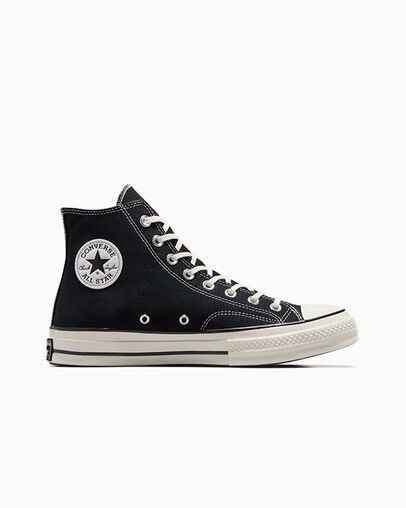 Chuck 70 Vintage Canvas | Converse (US) Black Chuck 70, Chuck 70 Vintage Canvas, Converse Hightops, Chuck Taylor 70, Black High Top Shoes, All Stars Converse, Converse Chuck 70, Black High Tops, Chuck 70