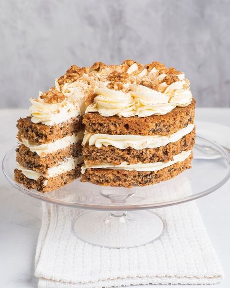 Patisserie Valerie on Instagram: “🚨 NEW CAKE ALERT! 🚨 Introducing our new Naked Carrot Cake! 😍 Layers of lightly spiced carrot cake, sandwiched with cream cheese frosting,…” Naked Carrot Cake, Carrot Cake Decoration, Spiced Carrot Cake, 19th Birthday Cakes, Carrot Spice Cake, New Cake, With Cream Cheese Frosting, Birthday Cake Decorating, Cheese Frosting