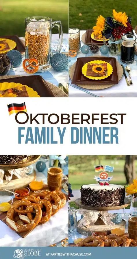 How to Host an Oktoberfest Party Ideas for the Whole Family - Parties With A Cause Octoberfest Tablescapes, Oktoberfest Centerpiece Ideas, Oktoberfest Party Food, October Fest Party Ideas, Oktoberfest Centerpieces, Octoberfest Party Ideas, Oktoberfest Party Ideas, Oktoberfest Table, Octoberfest Party