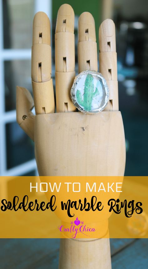 DIY Soldered Marble Rings - The Crafty Chica Marble Rings, Boat Building Plans, Soldering Jewelry, Mason Jar Crafts Diy, Diy Wedding Favors, Crafts To Make And Sell, Stained Glass Projects, Craft Room Organization, Mason Jar Diy