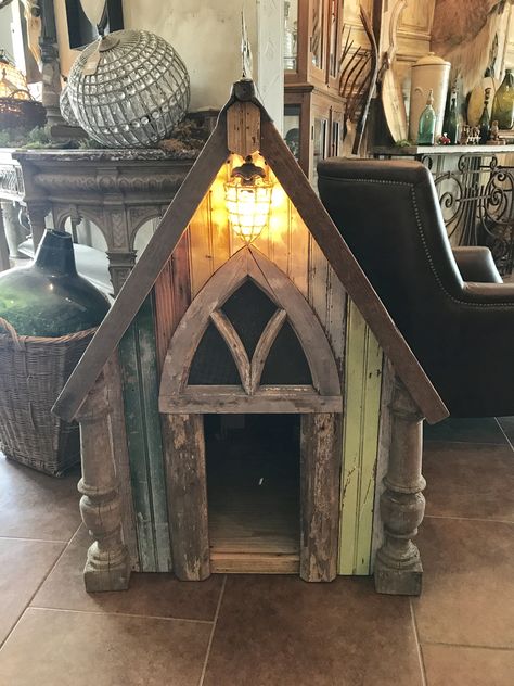 Gothic Dog House, Diy Dog Cabana, Hobbit Dog House, Victorian Dog House, Rustic Dog House, Barn Cat House, Dog Wood House, Unique Dog Houses, Dog Cottage