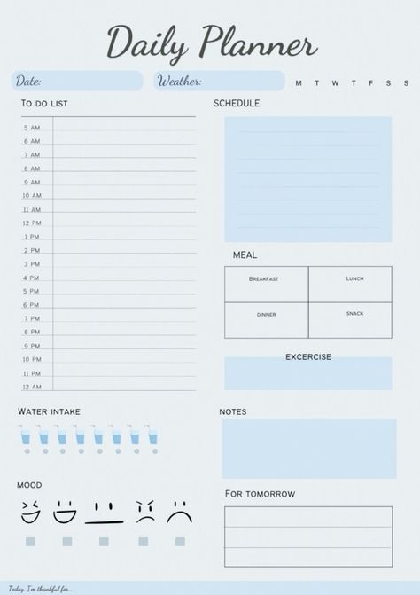 Planner Notes Pages Ideas, Daily Study Planner Template, Daily Planner Pages Aesthetic, Planer For Study, Cute Day Planner Template, School Tracker, Aesthetic Daily Planner Template, Cute Weekly Planner, Planners Printables