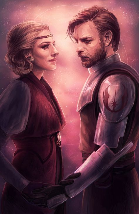 Asphodelus., Ashlee Casey on ArtStation at https://www.artstation.com/artwork/qz392 Kenobi And Satine, Kenobi Fanart, Kenobi Wallpaper, Kenobi Aesthetic, Duchess Satine, Marvel Movies In Order, Star Wars Meme, Star Wars Padme, Star Wars Character