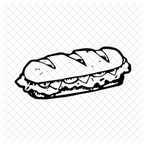 Sandwich Doodle, Sandwich Tattoo, Sandwich Vector, Sandwich Drawing, Salami Sandwich, Big Sandwich, Sandwich Packaging, Baguette Sandwich, Subway Sandwich