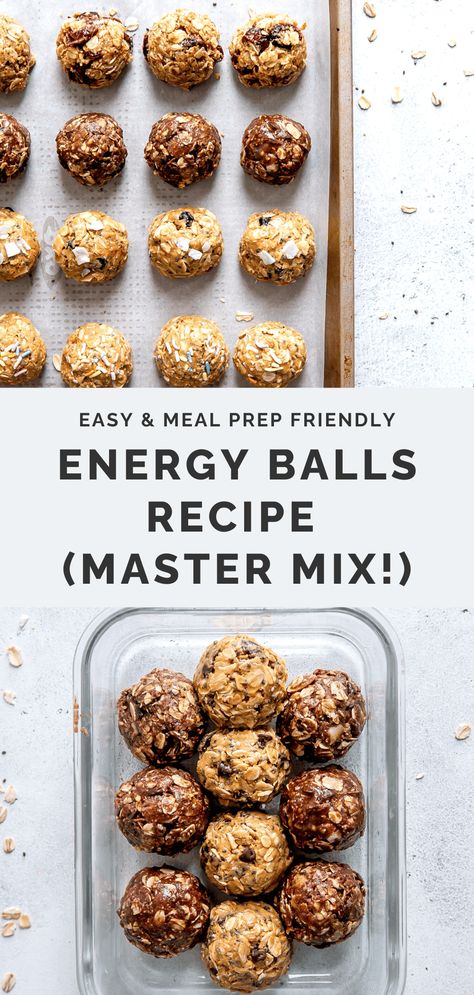 Energy Balls Recipe (master mix + 5 flavors) Energy Balls Nut Free, Energy Balls Recipe, Fit Mitten Kitchen, Birthday Cake Flavors, Energy Ball Recipe, Power Balls, Dried Berries, Dried Blueberries, Energy Foods