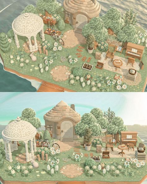 𝚁𝚊𝚎🤎 on Instagram: “a cozy vacation home for Skye🌻… 🪴using #mabelsapronpresets 'Moonstone'” Cottage Core House Exterior, Island Home Exterior, Cottage Core Room Ideas, Acnh Layout, Cottage Core Animal Crossing, Cozy Vacation, Cottagecore Animal Crossing, Cottage Core Home, Cottage Core House