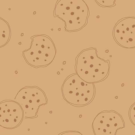 Vector hand drawn cookie pattern simple ... | Premium Vector #Freepik #vector #cookies-pattern #pastry-pattern #dessert-pattern #pastry-background Cookies Background, Cookie Vector, Cookies Branding, Pattern Simple, Milk N Cookies, Cute Cookies, Vector Drawing, Vector Hand, Vector Background