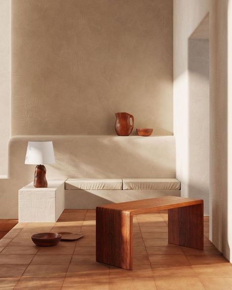 Oct 21, 2021 - Oscar Piccolo shared a post on Instagram: “Casa Cotta in collaboration with Robin Barnes (@secretswimclub ) :comet: named after its terracotta…” • Follow their account to see 296 posts. Terracotta Living Room, Tile Bedroom, Concrete Effect Paint, Terracotta Floor, Minimalist Interior Design, Luxury Homes Interior, Cheap Decor, Minimalist Interior, Cheap Home Decor