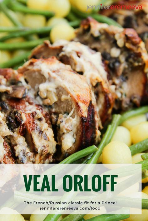 veal, veal orloff Veal Prince Orloff, French Veal Recipes, Veal Orloff, Veal Snitzel Recipe, Veal Lasagna Recipe, Veal Sorrentino Recipe, Veal Francese Recipe, Veal Roast, Easy Tiramisu Recipe