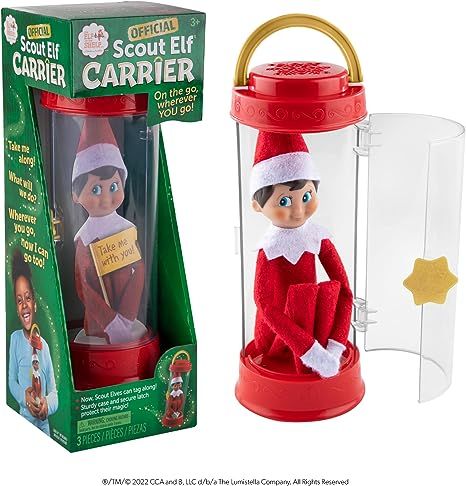 The Official The Elf on the Shelf Carrier Tube: Santa has given his most-trusted Scout Elves special permission to tag along on family trips and adventures. Since nobody should touch a Scout Elf, though, there is finally an “official” solution from the North Pole. Families can now safely transport their elf without losing the magic. Elf Carrier, Pictures Of Elves, Elves At Play, Elf Family, Elf Pets, Christmas Elf Doll, Elf On A Shelf, Elf Props, Elf Activities