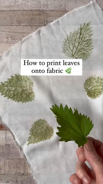 NATURAL DYEING | REBECCA DESNOS on Instagram: "Nettle prints 😍🌿 This one of my favourite feel-good projects 🤗 It’s so satisfying to make realistic prints on cloth. Follow the techniques in Plant Dye Zine for the longest lasting prints that don’t wash out of the fabric. Order the book in print or digital via my website, rebeccadesnos.com. Other great leaves to print include sage, yarrow, parsley, mint & lemon balm. Any leaf that’s tender and moist is worth trying. It won’t work with dry, shiny leaves like eucalyptus or bay. It works beautifully with deeply pigmented flowers too! Despite the frosts here, there are still some nettle leaves around to try this 🥳 👉 Are you keen to give it a go? 👉 If you’ve done it before - what are your favourite local plants to print with? 🌿🌸 #plantpoun Dye Clothes Diy Natural, Leaf Printing On Fabric, Plant Dyeing, Eco Printing Textiles, Eco Dyeing Fabric, Leaf Dyeing, Natural Dyeing Techniques, Leaf Printing, Diy Tie Dye Techniques