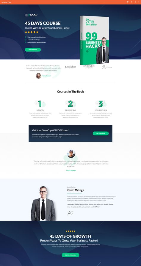 Sales Funnel Landing Page, Ebook Landing Page Design, Book Landing Page, Ebook Landing Page, Sales Landing Page, Professional Landing Page, Sales Funnel Design, Bio Pool, Photoshop Editing Tutorials