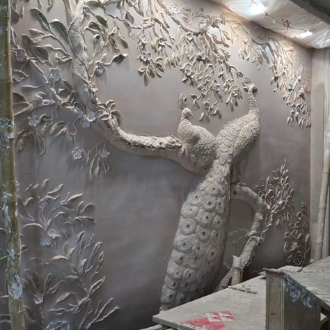 Peacock wall Mural 🦚 3d Wall Murals, Mural Wall, Bas Relief, Mural Wall Art, 3d Wall, Wall Mural, Wall Murals, Mural, Wall Art