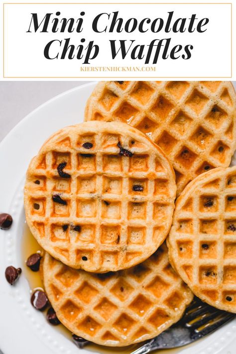 Mini Waffles For One, Waffle Recipe Mini Dash, Mini Chocolate Chip Waffles, Dash Waffle Maker Recipes Healthy, Ww Chaffles, Dash Mini Waffle Maker Recipes Easy, Mini Waffles Recipe, Dash Waffle Maker Recipes, Dash Mini Waffle Maker Recipes