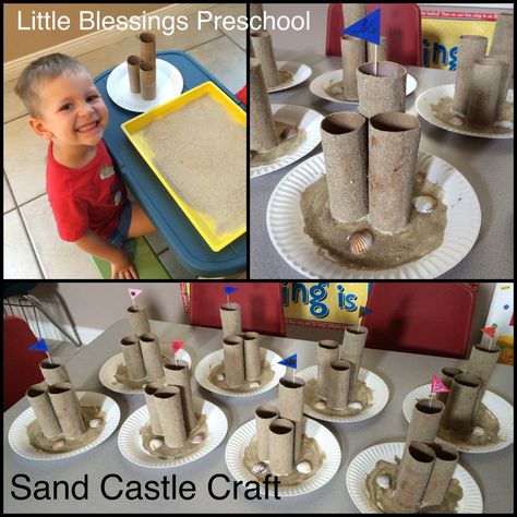 Sand Unit Preschool, Sand And Water Ideas Preschool, Sandcastle Preschool Craft, Sand Castle Art Preschool, Sand Castle Activities Preschool, Sandcastle Activities Preschool, Sand And Water Activities For Preschool, Sand Castle Craft Preschool, Sand Theme Preschool