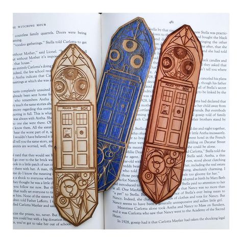 Dr. Who Wooden Bookmark Tardis Bookmark Time Lord Woodmark | Etsy Fantasy Bookmarks, Time Lord, Time Lords, Bookish Gifts, Sci Fi Fantasy, Dr Who, Jack Skellington, New Designs, Book Accessories