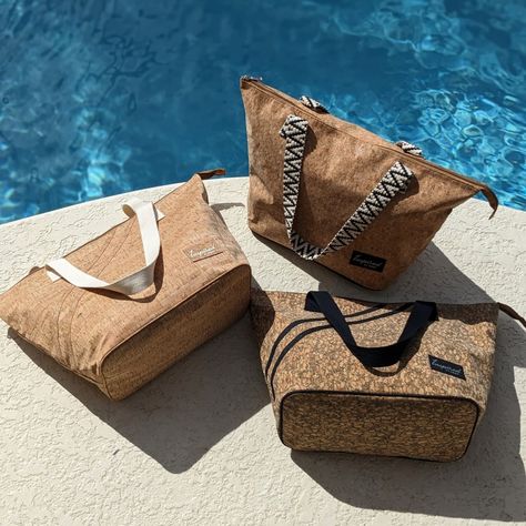 Resort Ready, take the Ormond Bucket Beach bag poolside. She is water resistant and very light. Sustainable Cork fabric, make a statement you can feel good about 🌿 Shop in stores or online www.korkgoods.com #sustainablefashion #korkgoods #cork #style #trending Cork Fabric, Linen Set, Sweater Pants, Romper With Skirt, Jewelry Bags, Beach Bag, Short Pants, Summer Collection, Dress Accessories