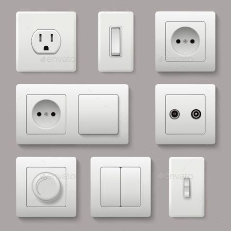 Wall Switch. Power Electrical Socket Electricity #AD #Power, #affiliate, #Switch, #Wall, #Electricity Switch Boards Design, Realistic Pictures, Barbie House Furniture, Miniature Printables, Electric Bulb, Barbie House, House Interior Decor, Small House Design, Board Design