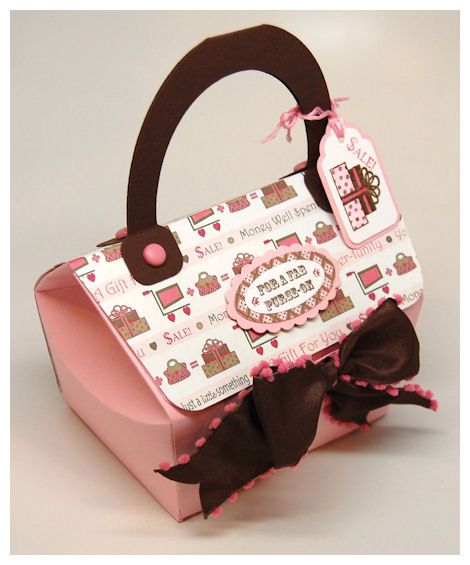 cardstock purses | ... added to the top in a Ganache cardstock, with sweet little brads Types Of Purses, Paper Purse, Purse Pattern, Cricut Cards, Cricut Machine, Purse Patterns, Treat Boxes, Coach Swagger Bag, Treat Bags