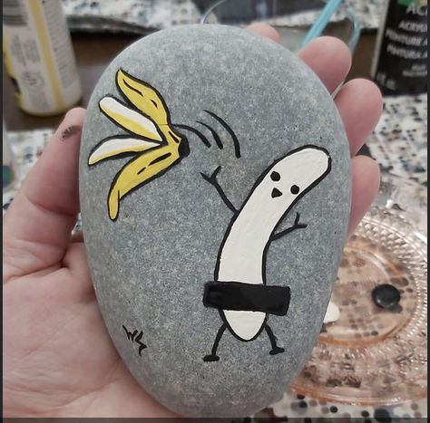 Things To Paint On Rocks, Cute Rock Painting Ideas, Rock Animals, Paint Rocks, Stone Art Painting, Easy Canvas, Summer Scrapbook, Painted Rocks Craft, Painted Rocks Diy