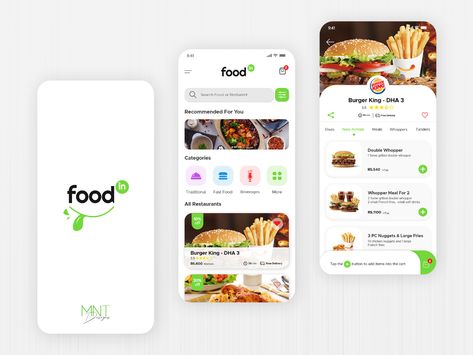 Food in by Numan Toqir on Dribbble Food Ui Design, Healthy Food App, Pokemon App, Ux Design Trends, Food Ordering App, Identity Card Design, Food Web Design, Restaurant App, Meal Planning App