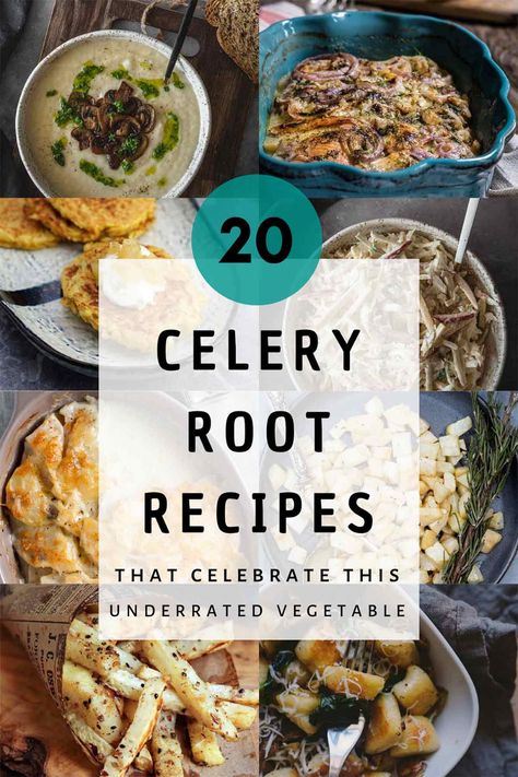 Recipes With Celery, Celery Root Recipes, Recipe With Celery, Celeriac Recipes, Roasted Celery, Root Recipes, Celery Root Puree, Low Carb Potatoes, Root Vegetables Recipes