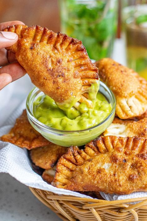 Gluten Free Beef Empanadas, Dip For Empanadas, Spicy Beef Empanadas Recipe, Spicy Empanadas Recipe, Authentic Beef Empanadas, Empanada Beef Filling, Authentic Empanadas Recipe Ground Beef, Healthy Empanadas Clean Eating, Crab Empanadas Recipe