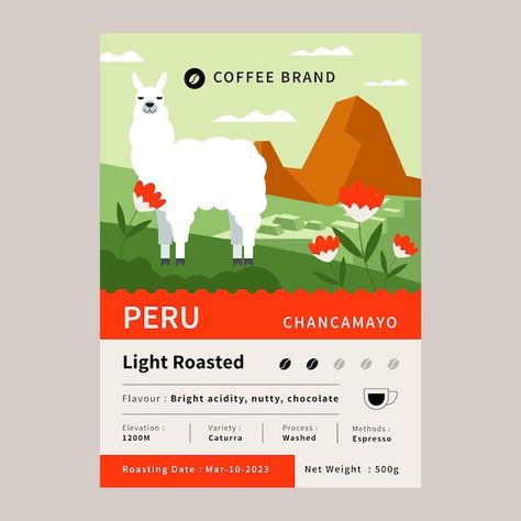 Hand drawn coffee label design template | Free Vector #Freepik #freevector #coffee-label #coffee-sticker #drink-label #coffee Coffee Bean Label Design, Coffee Label Design Stickers, Beans Packaging, Coffee Label Design, Label Design Template, Coffee Packaging Design, Cafe Logo Design, Coffee Pack, Coffee Label