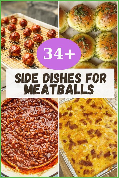 Looking for a side dish for meatballs? Try pairing your meatball dinner recipes with smoky chipotle garlic mashed potatoes or bacon mac and cheese for a savory touch. For Mediterranean flavors, Mediterranean yellow rice or roasted cauliflower with golden raisins are perfect choices. BBQ meatballs side dishes like smoky mashed potatoes also work great. What to serve meatballs with? Try these delicious sides! Tap to see the recipes. Meatball Subs And Sides, What To Serve With Bbq Meatballs, Bbq Meatballs And Sides, Meatball Subs Sides Dishes, Bbq Meatballs Side Dishes, Sides With Meatballs, Sides For Bbq Meatballs, Meatball Sides, What To Serve With Meatballs