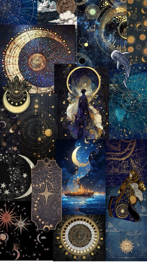 Celestial Witch Aesthetic, Magnetic Aura, Arcana Oc, Space Ocean, Celestial Witch, Boho Celestial, Boho Branding, Space Aesthetic, Witchy Wallpaper