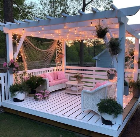 Garden Pergola, Boho Patio, Backyard Fireplace, Backyard Seating, Wooden Pergola, Patio Makeover, Outdoor Decor Backyard, Garden Landscape, Dream Backyard