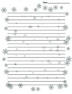 The Amazingclassroom.com Blog: Free Snowflake Journal Writing Paper Snowflake Writing, Winter Stationary, Cut Out Snowflakes, Winter Writing Paper, Writing Journal Covers, Lined Stationary, Winter Writing Activities, Christmas Writing Paper, Snowflake Border