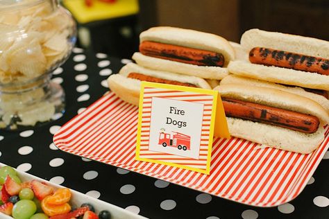 sound the alarm!  “fire fighter” themed birthday party. Jacyln Clayton Photography. Lindsay Arneson Creative paper details & invitations Fire Engine Birthday Party, Fire Birthday, Fire Engine Birthday, Fire Truck Birthday Party, Fire Truck Birthday, Firefighter Baby, Fireman Party, Firetruck Birthday Party, Fire Truck Party