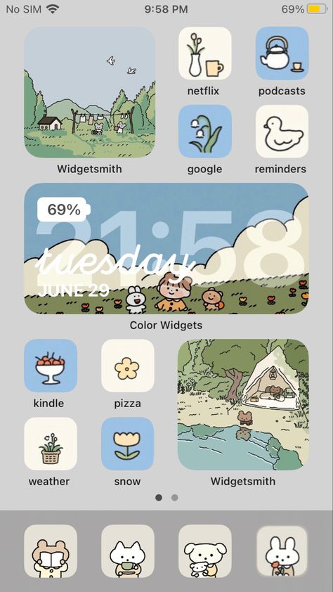 Widgets Pictures, Aesthetic Widgets, Cute Home Screens, Cocoppa Wallpaper, Iphone Wallpaper Ios, Iphone Home Screen Layout, Gif Lucu, Phone Inspiration, Iphone Organization