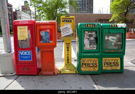 Free newspaper stands in NYC Stock Photo Onion Headlines, Newspaper Stand, Magazine Stand, About Social Media, The Onion, Pay Phone, Landline Phone, Trending Topics, Cool Things To Make