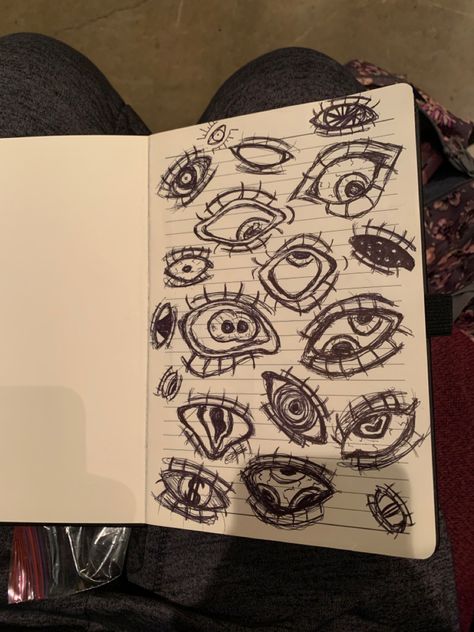 Eye Sketch Grunge, Many Eyes Drawing Creepy, Eye Grunge Drawing, Grunge Art Sketches Eye, Grunge Art Eyes, How To Draw Grunge Eyes, Page Of Eyes Drawing, Eye Drawing Y2k, Messy Eye Drawing