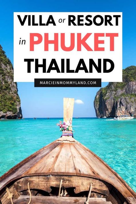 Planning a trip to Phuket, Thailand? Wondering where to stay in Phuket with family or friends? I'll break down whether or Beach Resort or Luxury Villa is the best place to stay in Phuket, plus let me show you the top kid-friendly activities in Phuket, Thailand | Where to Stay in Phuket with Kids | Thailand | Marcie in Mommyland Thailand Resorts, Freedom Beach, Thailand Activities, Kid Friendly Resorts, Villa Phuket, Best Family Beaches, Koh Samui Beach, Thailand Beach, Phuket Resorts