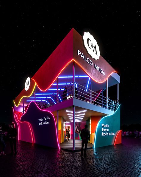 C&A_Rock in Rio :: Behance Activation Booth, Event Booth Design, Festival Booth, Event Booth, Stage Set Design, Rock In Rio, Exhibition Stand Design, Exhibition Booth Design, Container Design