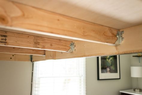 Simple Loft Bed Diy, Wall Mounted Loft Bed Diy, Floating Loft Bed Diy, Loft Bed Ladder Ideas, Loft Bed For Boys Room, Built In Loft Bed, Floating Loft Bed, Simple Loft Bed, Loft Bed Diy