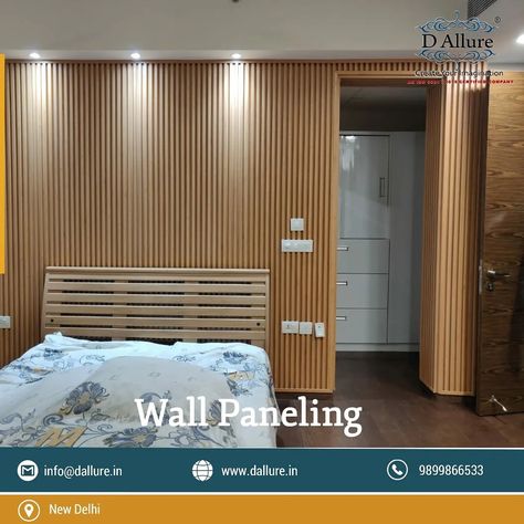 Wpc louver Panelling / Panels
By D Allure Furnishing Panel Behind Bed, Bed Background, Cladding Panels, Modern Bedroom Interior, Bedroom Wall Designs, Small Room Decor, Wall Designs, Luxury Wallpaper, Wallpaper Collection