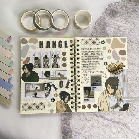 Anime Scrapbook, Notes Idea, Stationary Craft, World Mythology, Bullet Journal Cover Ideas, Anime Journal, Bullet Journal Paper, Kpop Journal, Notebook Art